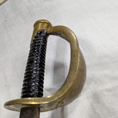 AMES 1861 CIVIL WAR BASKET HILT NAVAL CUTLASS SWORD