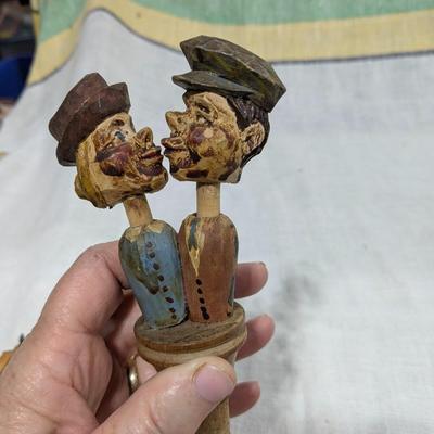 Collection of 5 ANRI Hand Carved Bottle Stoppers