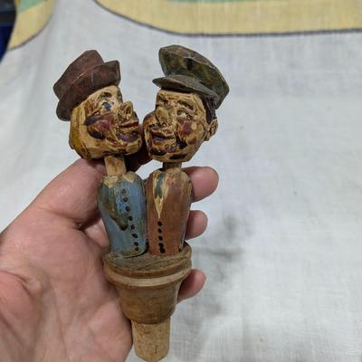 Collection of 5 ANRI Hand Carved Bottle Stoppers