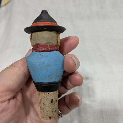 Collection of 5 ANRI Hand Carved Bottle Stoppers