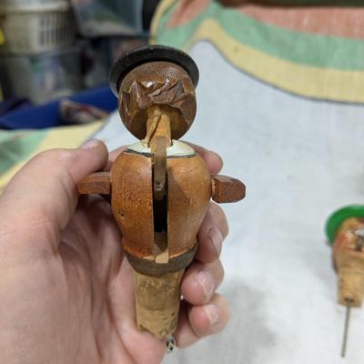 Collection of 5 ANRI Hand Carved Bottle Stoppers