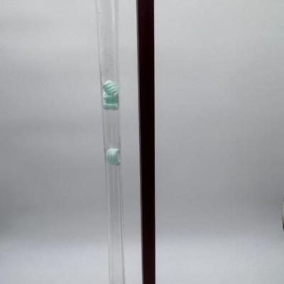 Full Yard of Ale Glass w/Wooden Stand