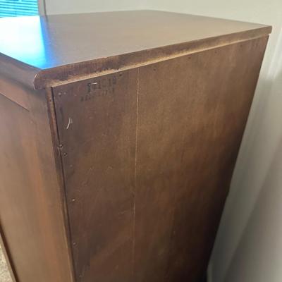 Vintage Berg Maple Highboy Dresser