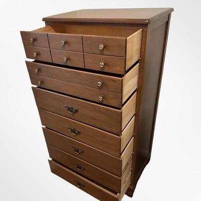 Vintage Berg Maple Highboy Dresser