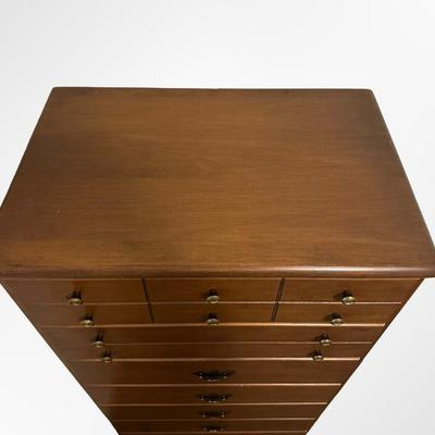 Vintage Berg Maple Highboy Dresser