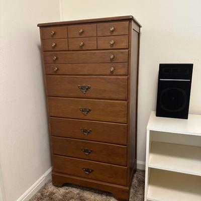 Vintage Berg Maple Highboy Dresser