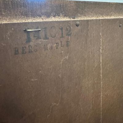 Vintage Berg Maple Highboy Dresser