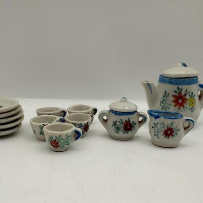 Vintage Miniature Porcelain Tea Set