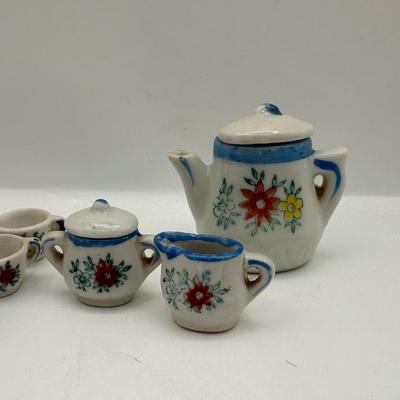 Vintage Miniature Porcelain Tea Set