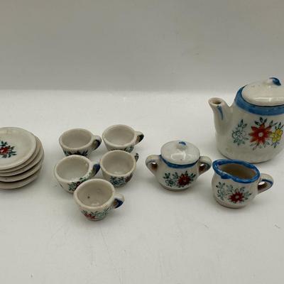 Vintage Miniature Porcelain Tea Set