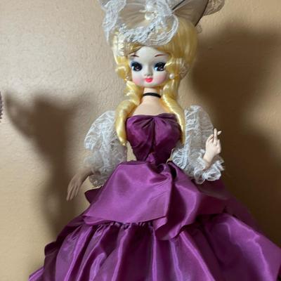 Set of 4 Vintage Big Eye Bradley Dolls in Gowns