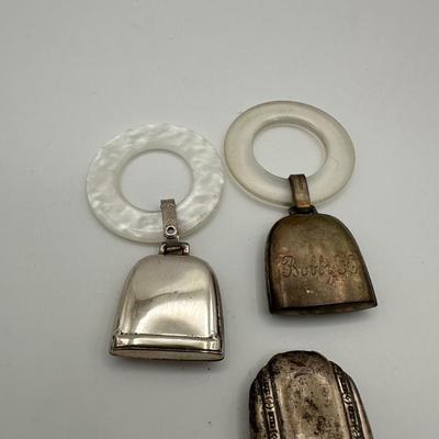 Set of Vintage Sterling Baby Rattles
