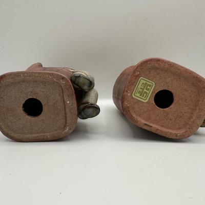 Vintage UCTCI Ceramic Hand Painted Young Boy and Girl Figurines