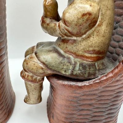 Vintage UCTCI Ceramic Hand Painted Young Boy and Girl Figurines