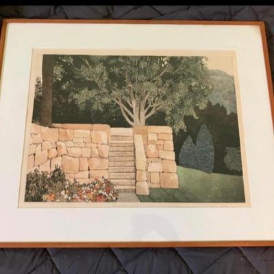 Tony Rosati Etching Signed Limited Rare Colored 33”w x 27”h