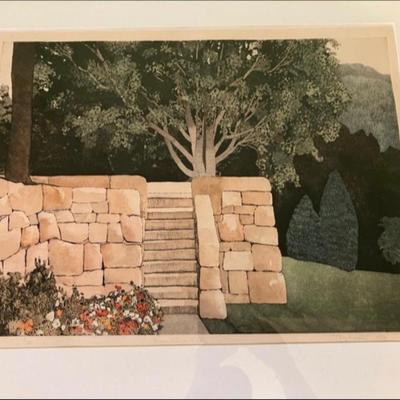 Tony Rosati Etching Signed Limited Rare Colored 33”w x 27”h
