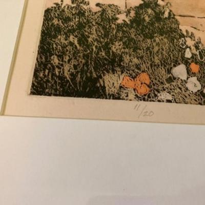 Tony Rosati Etching Signed Limited Rare Colored 33”w x 27”h