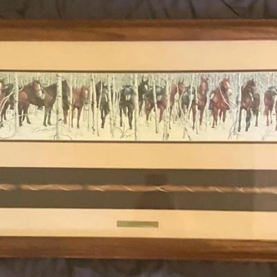 Rare Bev Doolittle "The Forest Has Eyes" Signed Print with Authentic Arrow – Framed Western Camouflage Masterpiece