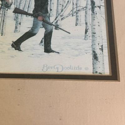 Rare Bev Doolittle "The Forest Has Eyes" Signed Print with Authentic Arrow – Framed Western Camouflage Masterpiece