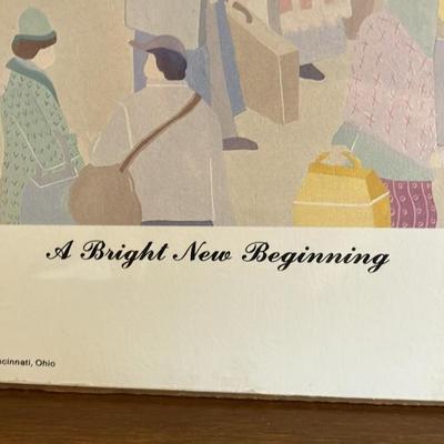 Joni Levy Liberman 1985 Print “A Bright New Beginning” Signed in Lithograph 13.5”w x 18.5”h