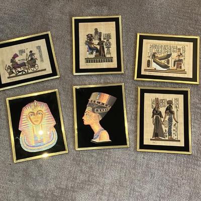 1980s hand-painted Egyptian souvenir collection 8” x 10” each