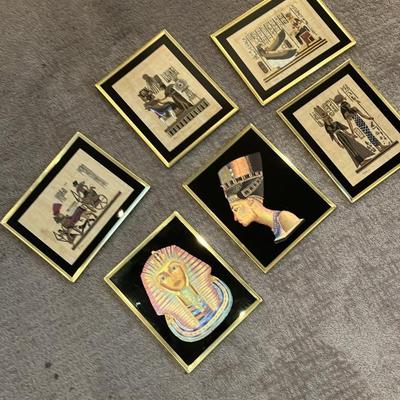 1980s hand-painted Egyptian souvenir collection 8” x 10” each