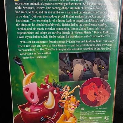 Vintage Walt Disney’s The Lion King (1994) VHS – Masterpiece Collection Classic Animated Film & Rare Collector’s Edition