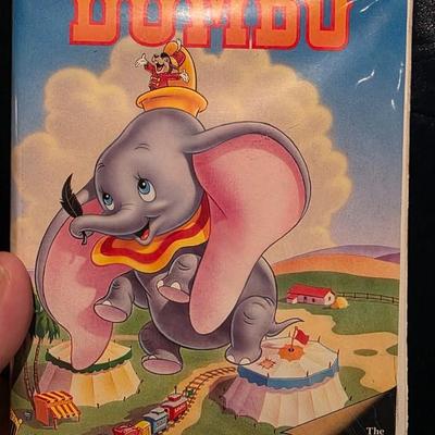 Dumbo Black Diamond VHS Tape – Walt Disney's The Original Animated Classic 1989 Edition, Collectible Retro Film