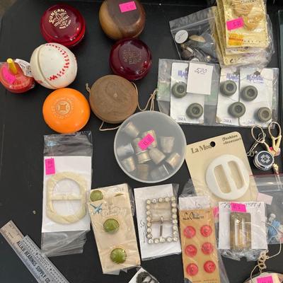 Sale Photo Thumbnail #13: Ford Glass checker board,YoYo’s , thimbles, buttons and more.