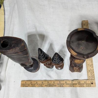 Collection of 4 Jamaican Wood Sculptures