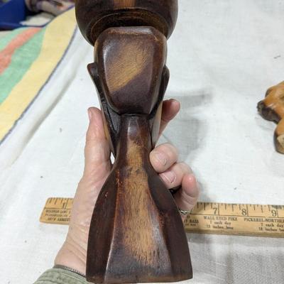 Collection of 4 African and Jamaican Tribal Art Sculptures