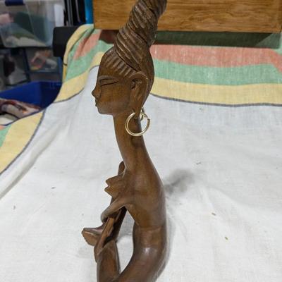Hand Carved Meditative Woman Pose Sculpture