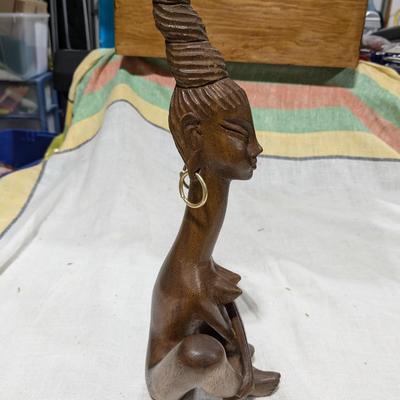 Hand Carved Meditative Woman Pose Sculpture