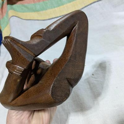 Hand Carved Meditative Woman Pose Sculpture