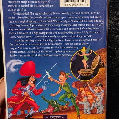 Vintage Walt Disney's Peter Pan VHS - 45th Anniversary Limited Edition Masterpiece Collection, THX Certified, 1998