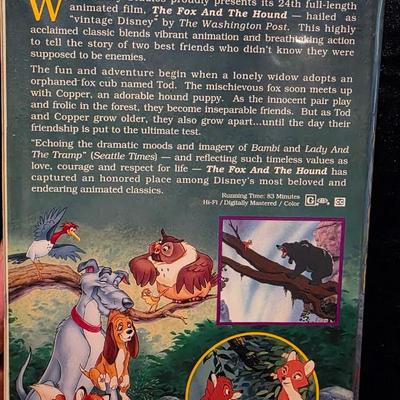 Vintage Walt Disney Classics: The Fox and the Hound (1994 Black Diamond Edition) VHS - A Nostalgic Collector's Item