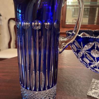 Sale Photo Thumbnail #34: Ajka Crystal Pitcher, and Italy Bowl