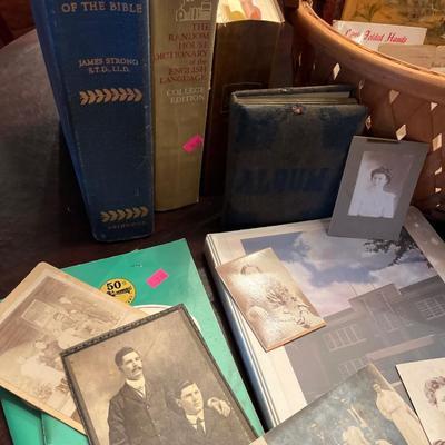 Sale Photo Thumbnail #51: Vintage Oval Picture the others are reprinted.
Old Pictures and Bixby History, Baskets, Books.