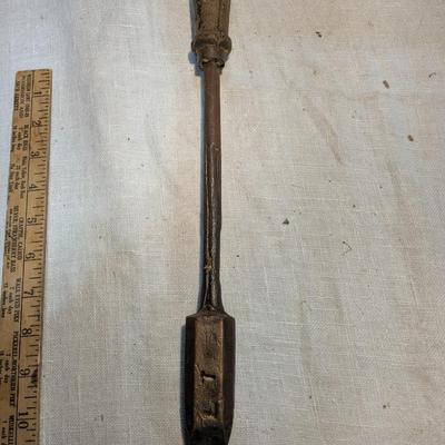 Vintage Blacksmith's Soldering Iron, Wooden Handle, Copper Tip.