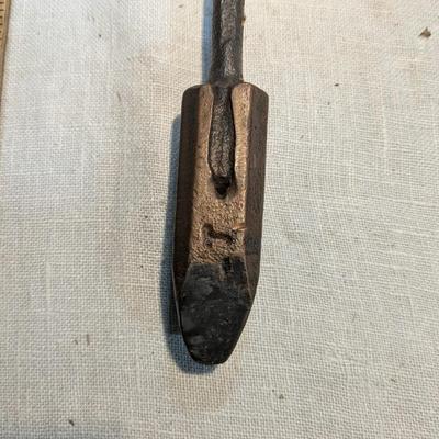 Vintage Blacksmith's Soldering Iron, Wooden Handle, Copper Tip.