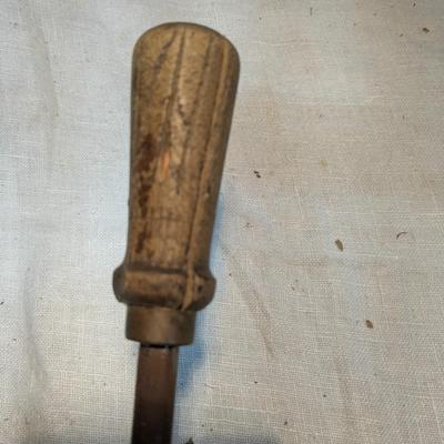 Vintage Blacksmith's Soldering Iron, Wooden Handle, Copper Tip.