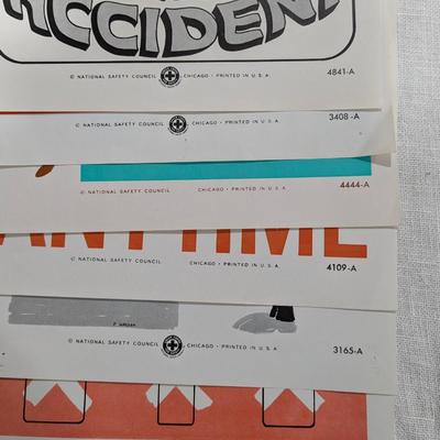 Lot of 6 Vintage National Safety Council Posters #1