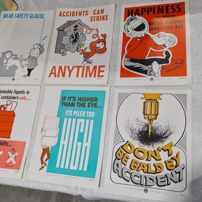 Lot of 6 Vintage National Safety Council Posters #1