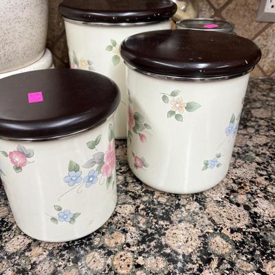 Sale Photo Thumbnail #119: Drink Dispenser and Vintage Canister set.