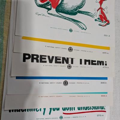 Lot of 6 Vintage National Safety Council Posters #2