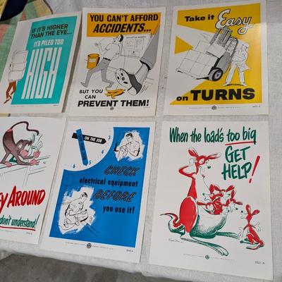 Lot of 6 Vintage National Safety Council Posters #2