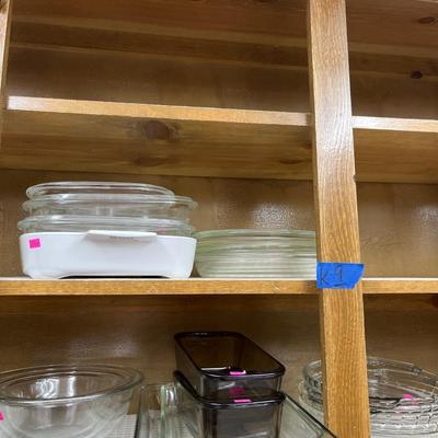 Sale Photo Thumbnail #120: Pyrex, Corning ware, Pie plates and more.