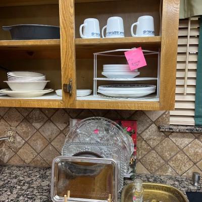 Sale Photo Thumbnail #152: Corelle dishes, Serving platters, and more.