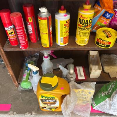 Sale Photo Thumbnail #159: Misc. sprays, fertilizer, shelf