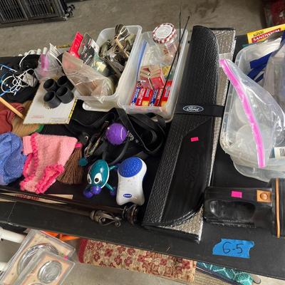 Sale Photo Thumbnail #167: Misc. items, ice chest, radiant heater, ironing board, roaster, rugs, clothes rack